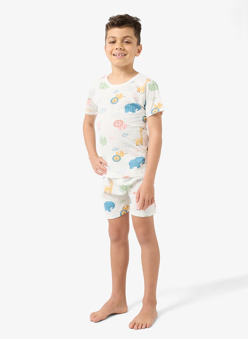 Pinata Zoo Print Short Pyjamas - Image 5